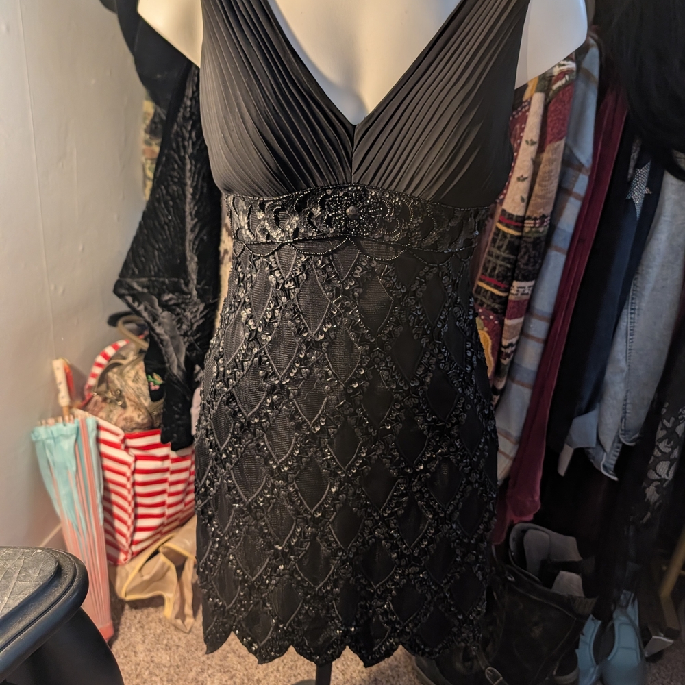 Sue Wong Black Mini Dress